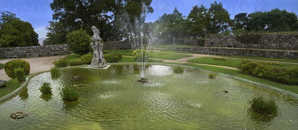 Castro de Vigo park fountain in Galicia of Spain