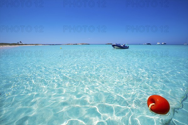 Illetes Illetas turquoise beach in Formentera Balearic Island