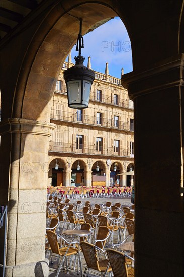 Salamanca Plaza Mayor in Spain along via de la Plata way to Santiago