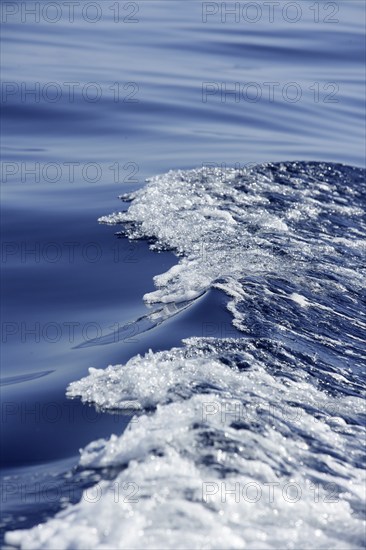 Blue water textures, waves foam, action, mediterranean sea