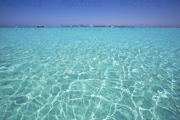 Illetes Illetas turquoise beach in Formentera Balearic Island