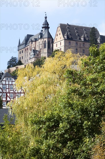 Marburg Castle, Landgrafenschloss, Marburg, Hesse, Germany, Europe, Marburger Schloss,