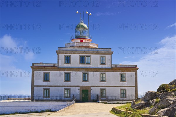 Finisterre lighthouse Fisterra at the end of Saint James way in Galicia Spain