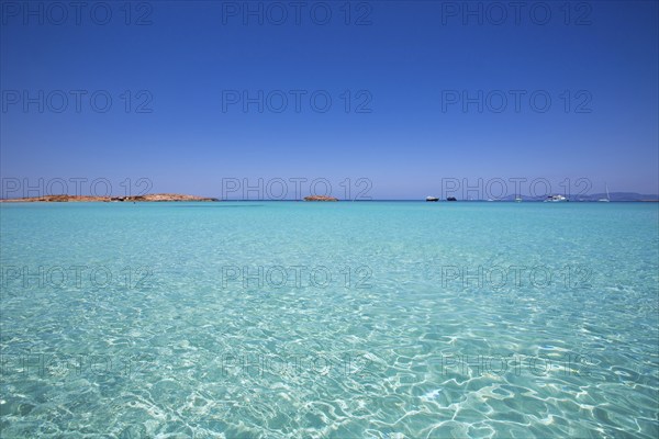 Illetes Illetas turquoise beach in Formentera Balearic Island