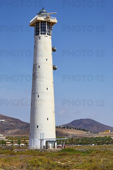 Morro Jable Matorral lighthouse Jandia in Pajara of Fuerteventura at Canary Islands