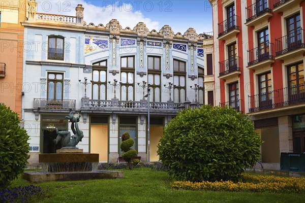 Zamora Santa clara street facades in Spain modernism