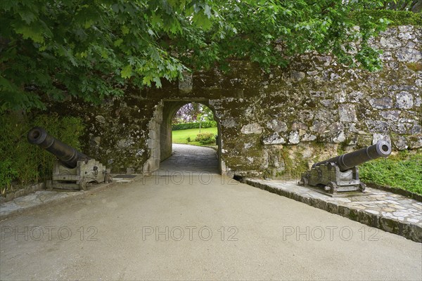 Castro de Vigo park canon in Galicia of Spain