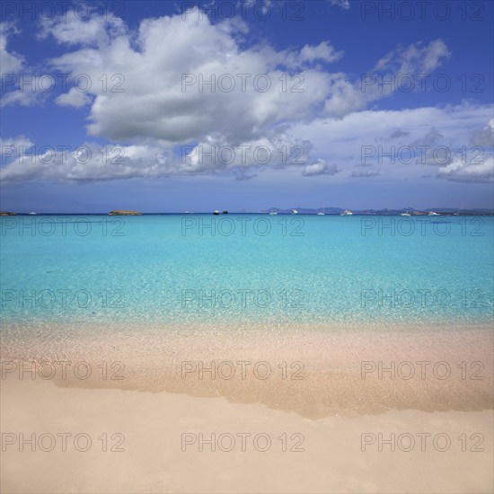 Illetes Illetas turquoise beach in Formentera Balearic Island