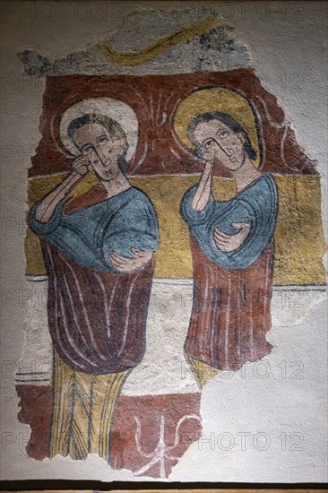 Susin wall paintings, 12th century, fresco torn off and transferred to canvas, come from the church