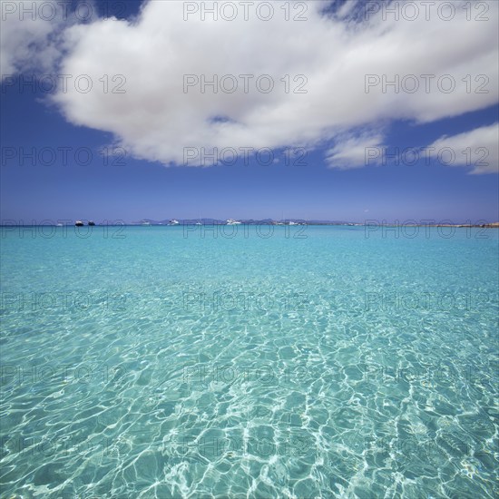 Illetes Illetas turquoise beach in Formentera Balearic Island