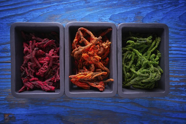 Codium seaweed algae colored colorful ingredient for cuisine decoration