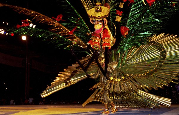 Fantastic costumes at the Calypso Carnival in Port of Spain on the Caribbean island of Trinidad