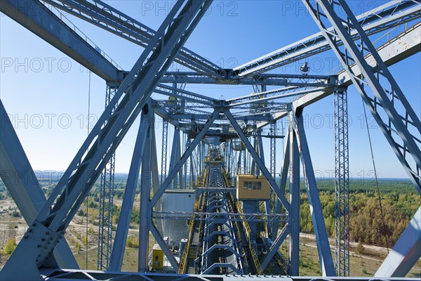 The F60 overburden conveyor bridge visitor mine is located on Bergheider See near the village of