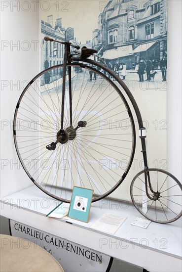 Calne Heritage Centre museum, Heritage Quarter, Calne, Wiltshire, England, UK Penny farthing