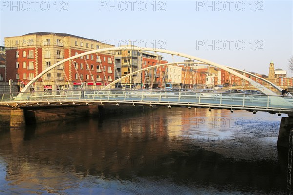 James Joyce bridge crossing River Liffey, city of Dublin, Ireland, Irish Republic, Europe