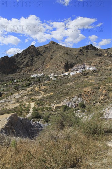 Huebro village, Sierra Alhamilla mountains, Nijar, Almeria, Spain, Europe