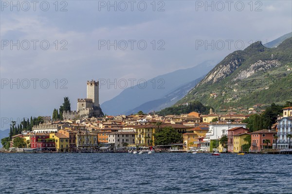 View of the town, Lake Garda, Malcesine, Province of Verona, Veneto, Italy, Europe