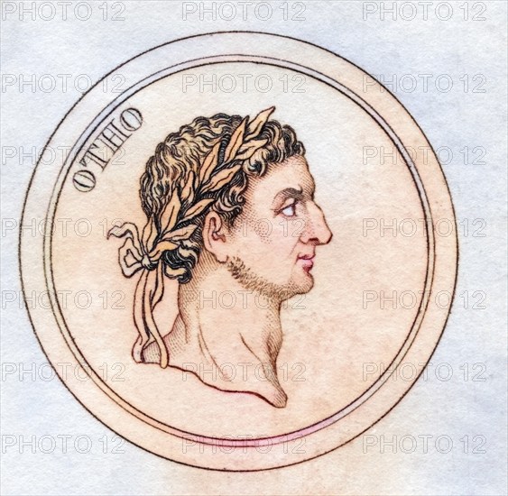 Marcus Salvius Otho AD32, 69 also called Marcus Salvius Otho Nero Roman Emperor from the book