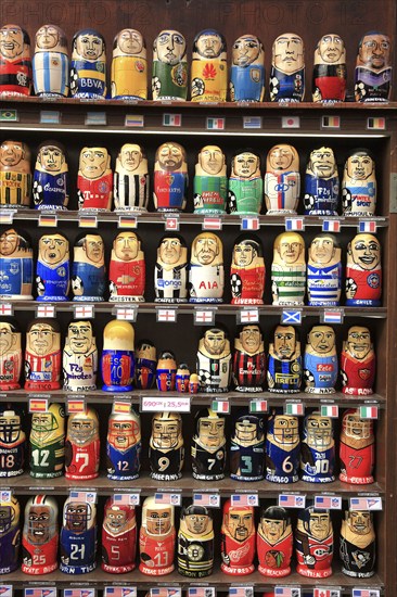 Souvenirs, matryoshka, matryoshka or babushka dolls are Russian dolls made of wood and colourfully