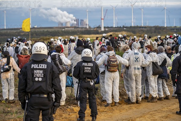 Protest action against the demolition of the village of Lützerath in the Rhenish lignite mining