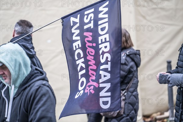 Demo by the group North Rhine-Westphalia Erwacht, a mixture of anti-vaccination activists, lateral