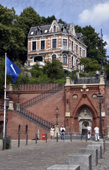 Europe, Germany, Hanseatic city of Hamburg, Altona district, Große Elbstraße, Köhlbrand staircase