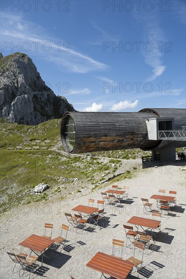 Nature Information Centre Bergwelt Karwendel, museum, telescope, mountain restaurant, Karwendel