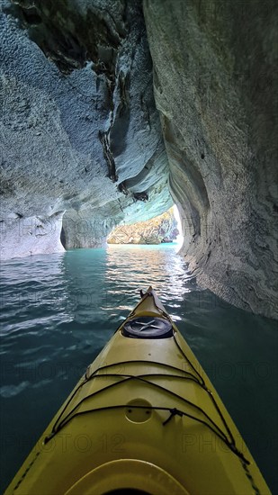 Capillas de Marmol in Lago General Carrera in Patagonia on the Carretera austral, Patagonia, Chile,