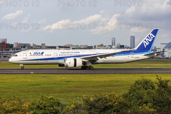 An ANA All Nippon Airways Boeing 787-9 Dreamliner aircraft with registration number JA833A at Itami