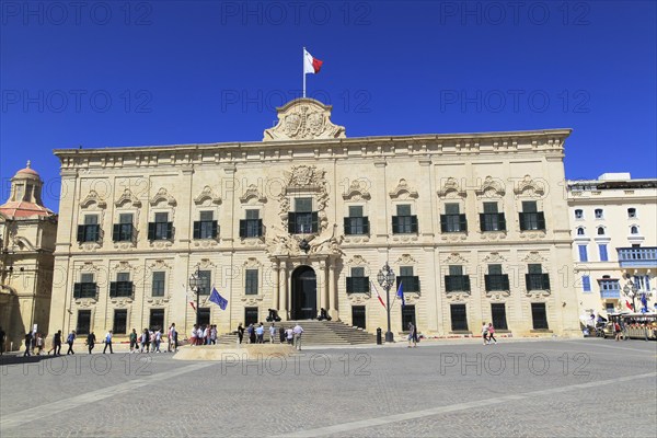 Auberge de Castille palace in city centre of Valletta, Malta completed in 1744