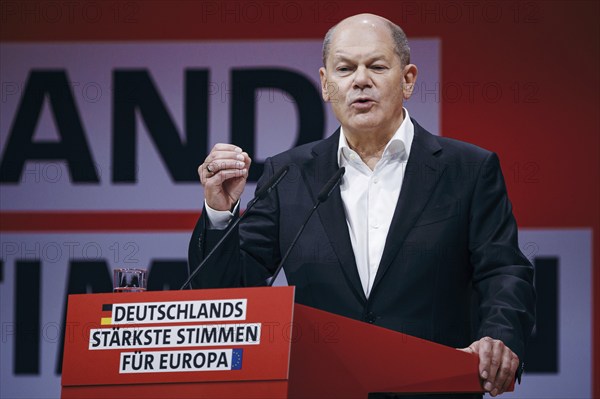Federal Chancellor Olaf Scholz, recorded at the European Delegates' Conference of the Social
