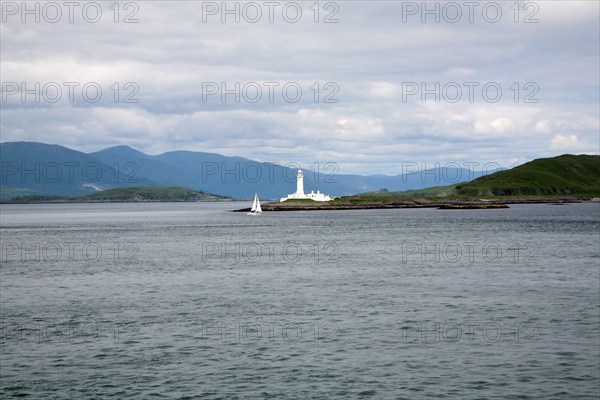 Lismore lighthouse on Eilean Musdile, Firth of Lorne, entrance to Loch Linnhe designed by Robert