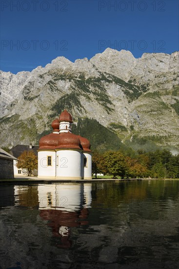Church of St Bartholomä, Königssee, Schönau, Berchtesgaden National Park, Berchtesgadener Land,
