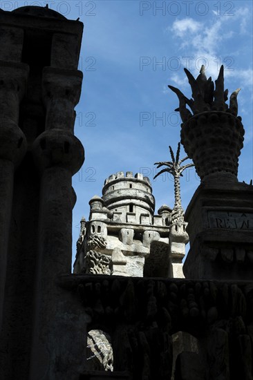 Hauterives. Postman Ferdinad Cheval's Ideal Palace, naive art, Drôme, Auvergne-Rhone-Alpes, France,