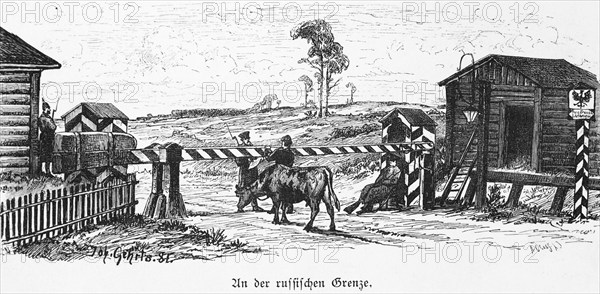 Control, land border between Russia and Lithuania, Curonian Spit, Baltic Sea, barrier, customs,