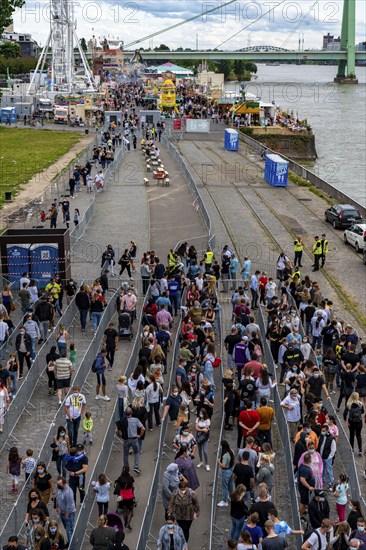 Happy Colonia funfair, Corona-compliant funfair at the Deutzer Werft, on the Rhine, a temporary