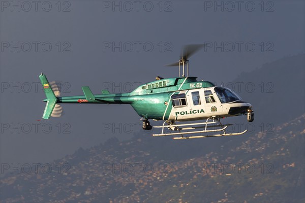 A Bell 206L-3 LongRanger III helicopter of the Policia Colombia with the registration number