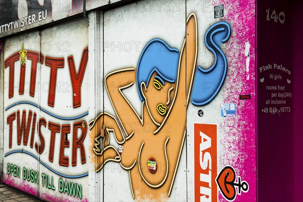Sex Bar, Reeperbahn, St. Pauli, Hamburg, Germany, Europe
