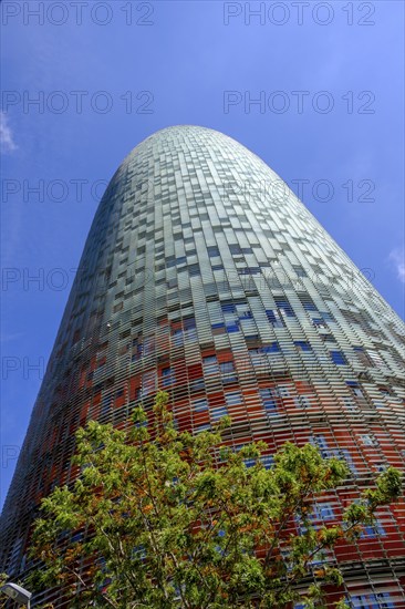 Torre Glories, alias Torre Agbar, Barcelona, Catalonia, Spain, Europe
