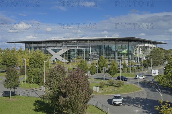 VfL Wolfsburg's Volkswagen Arena football stadium, Wolfsburg, Lower Saxony, Germany, Europe