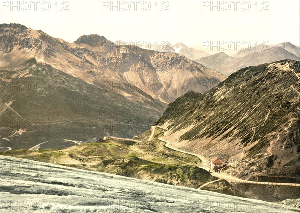 Stilfserjoch, Stilfser Joch, Ferdinandhaus and Silvretta mountain group, Tyrol, formerly