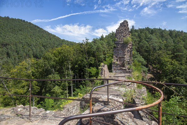 Wasigenstein Castle (Alsace, France) . The castle ruins are the remains of a medieval rock castle