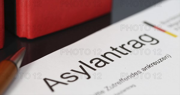 Symbolic image: Asylum application form in Germany