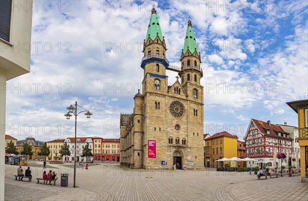 Town church on the market square in Meiningen, Thuringia, Germany, Europe