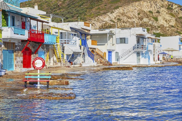 The small fishing village of Klima, Klima, Milos Island, Cyclades Islands, Greece, Europe