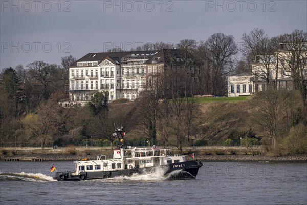 Pilot boat, pilot 1, on the Elbe, near Othmarschen, Hamburg, Germany, Europe