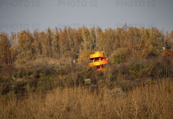 Sculpture Haldenzeichen, observation tower, Radbod spoil tip, part of the Lippepark in Hamm, 5