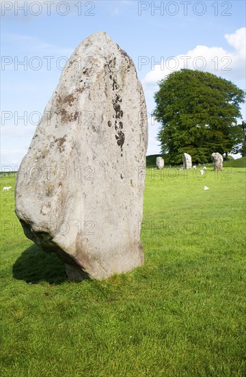 Neolithic stone circle and henge at Avebury, Wiltshire, England, UK