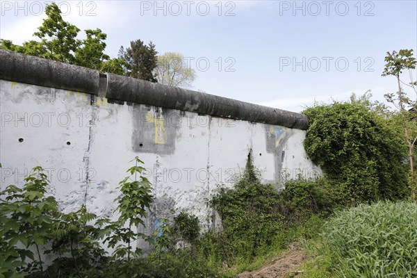 Remains of the Berlin Wall at the St Hedwig and French Cathedral cemeteries in Berlin Mitte, 01.05