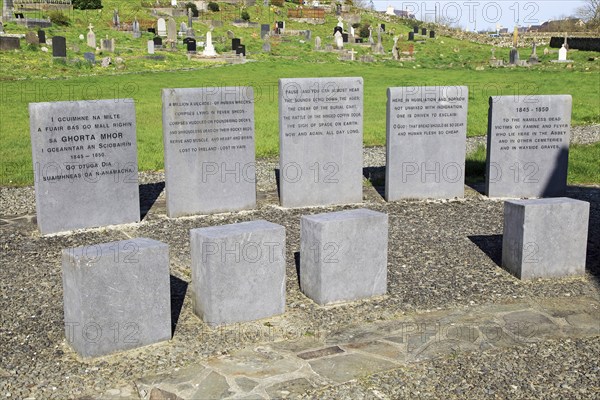 Irish potato famine memorial at Abbeystrewry cemetery, Skibbereen, County Cork, Ireland, Irish